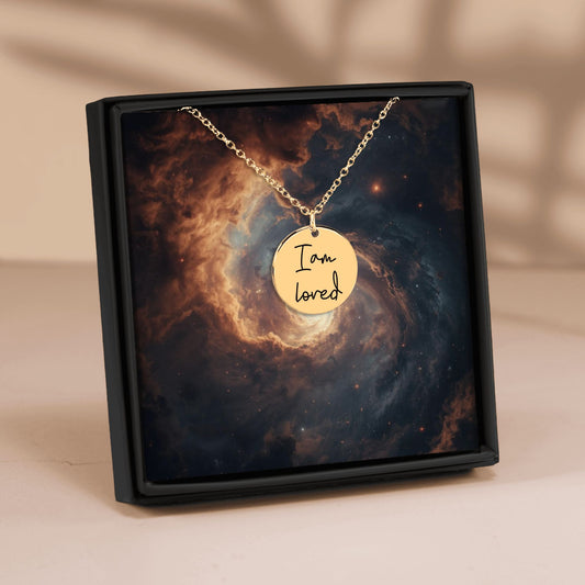 Coin Necklace "I Am Loved"—the Innier Voice Statement.